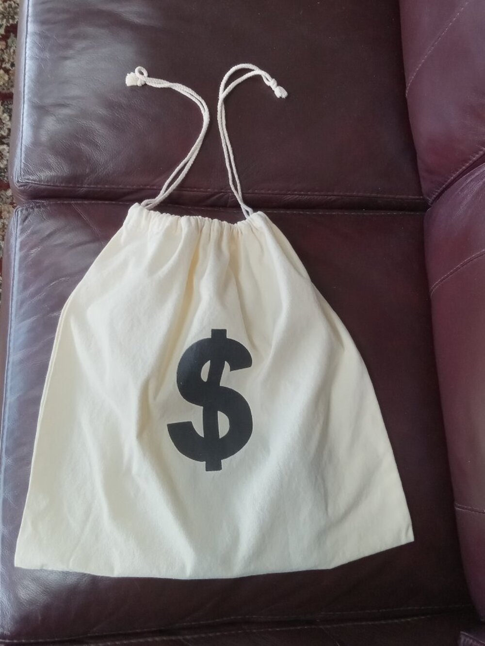 Heavy Duty Large Canvas Drawstring Money Bag